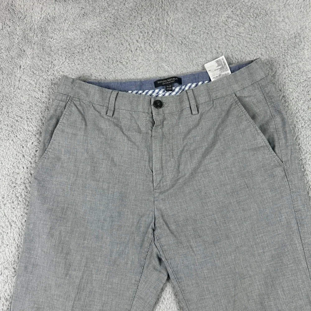 Banana Republic Kentfield Pant‎ Mens 32x32 (Fits 32x30) Gray Chino Straight